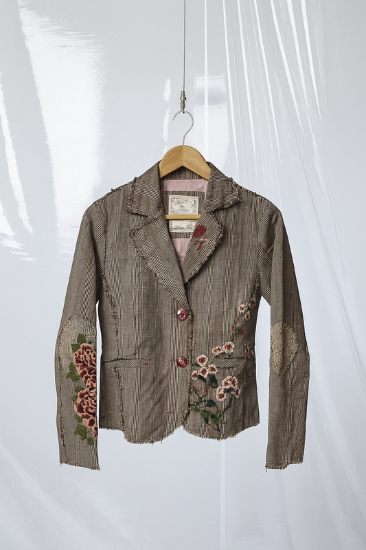Vintage Patchwork and Embroidery Blazer