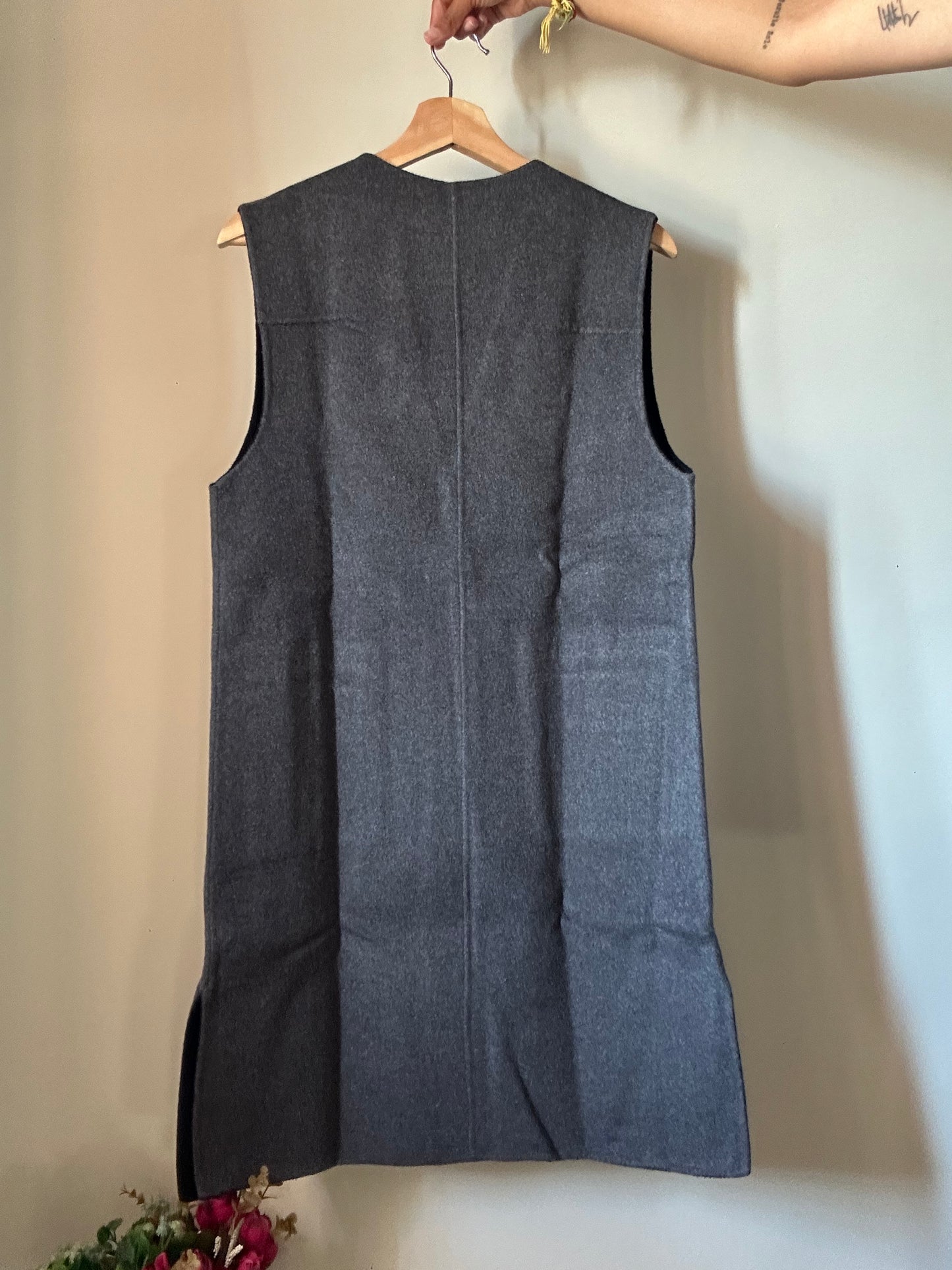 Vintage Woollen Reversible Long Vest