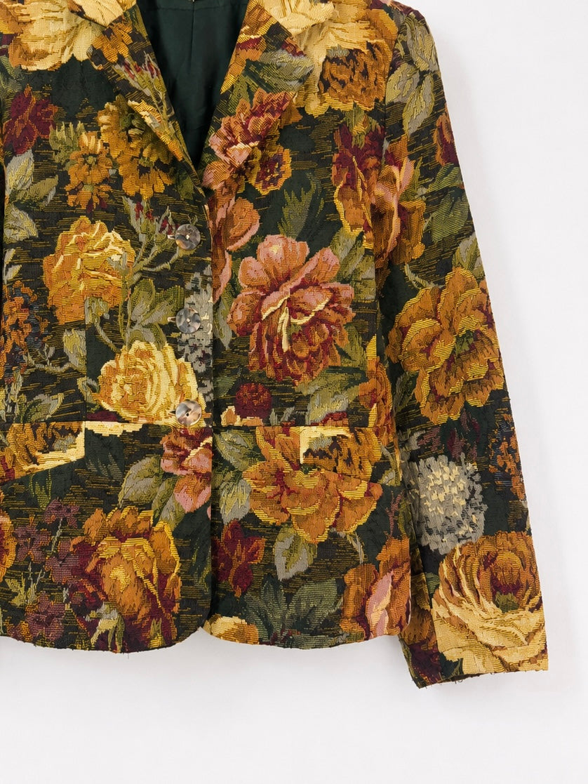 Vintage Rose Manor Tapestry Blazer