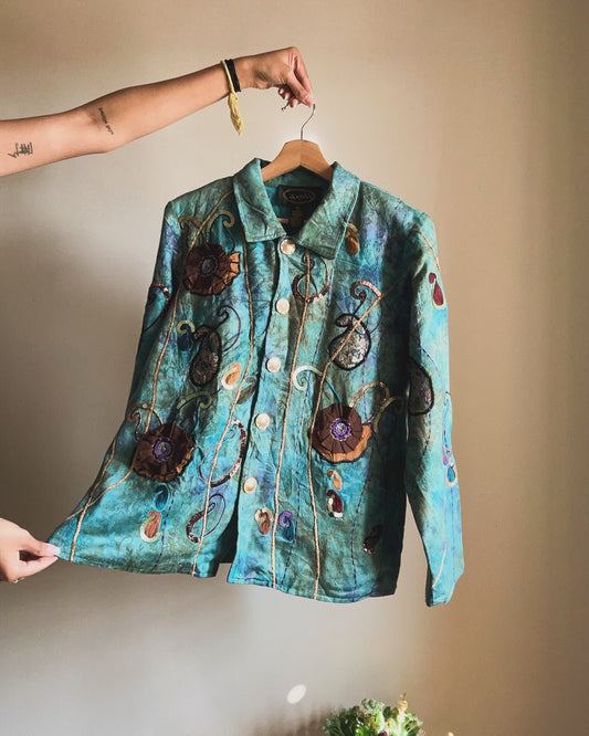 Alex Kim Vintage Beaded and Embroidered Shaket