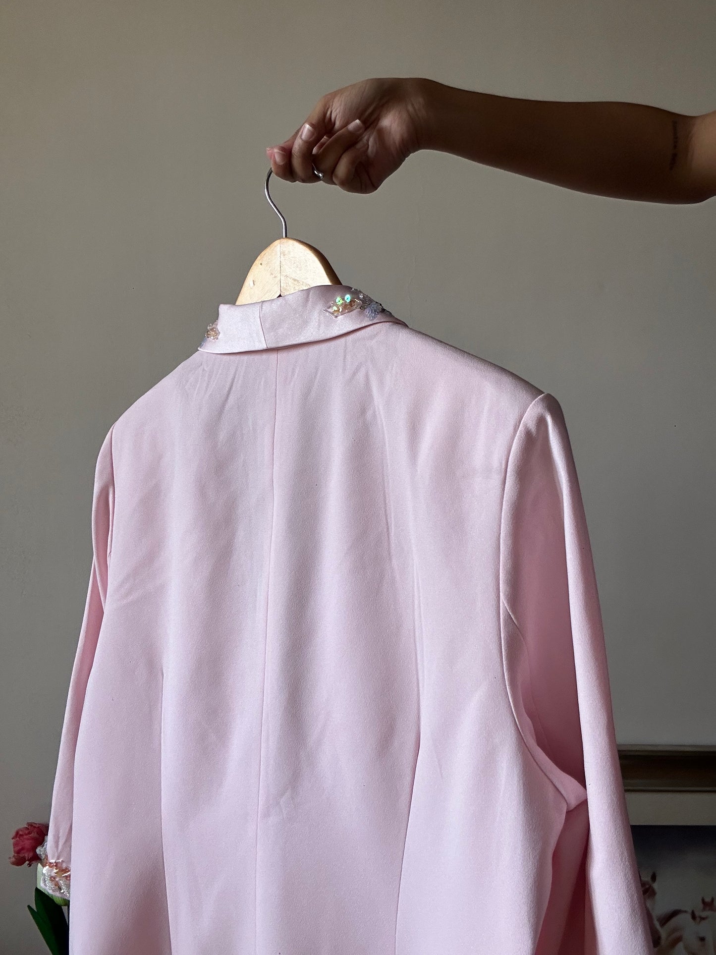 Together Vintage Beaded Pink Blazer