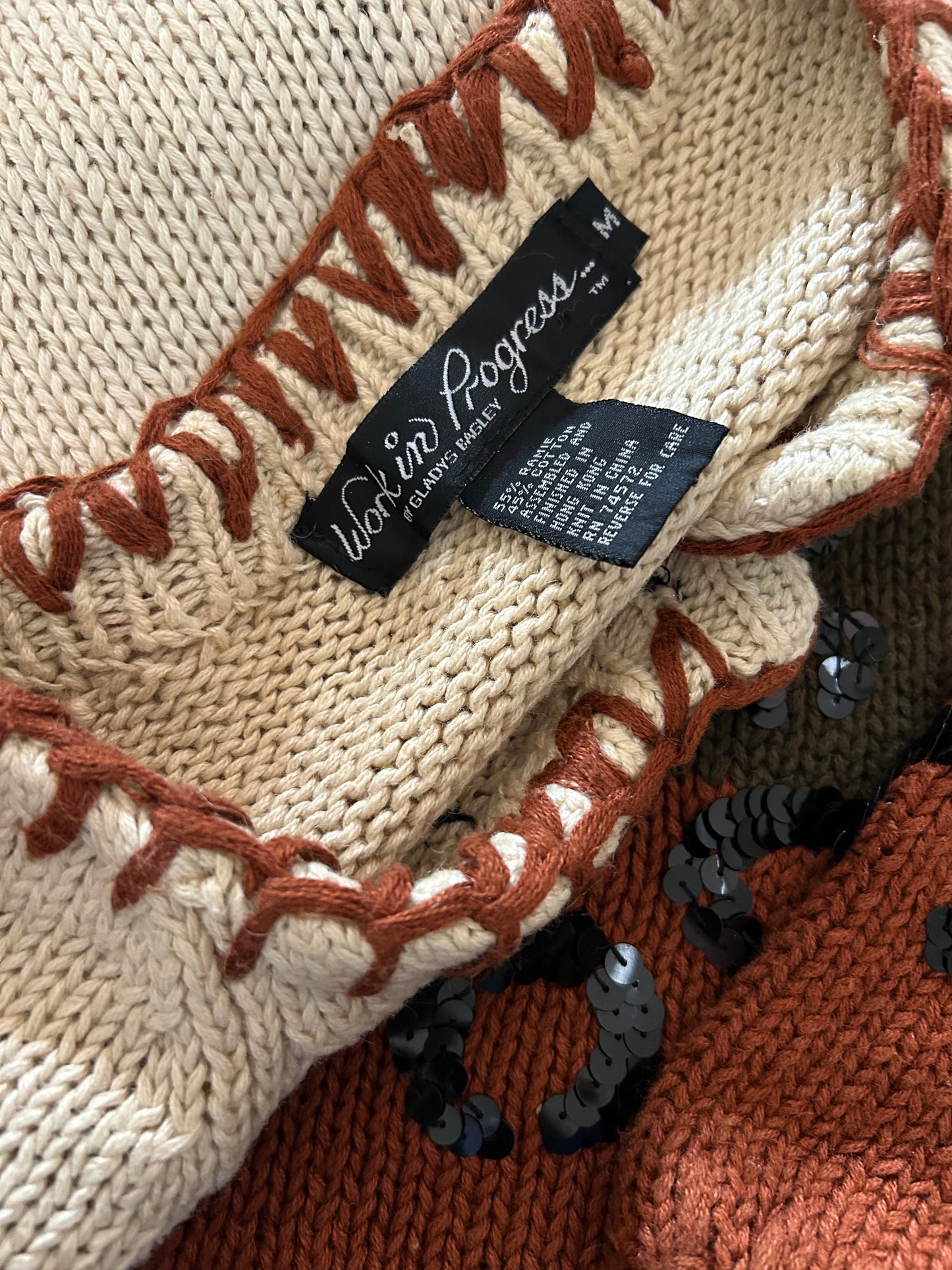 Vintage Work In Progress Knit Cardigan