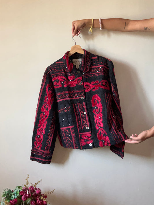 Chico’s Vintage All Beaded and Embroidered Shaket