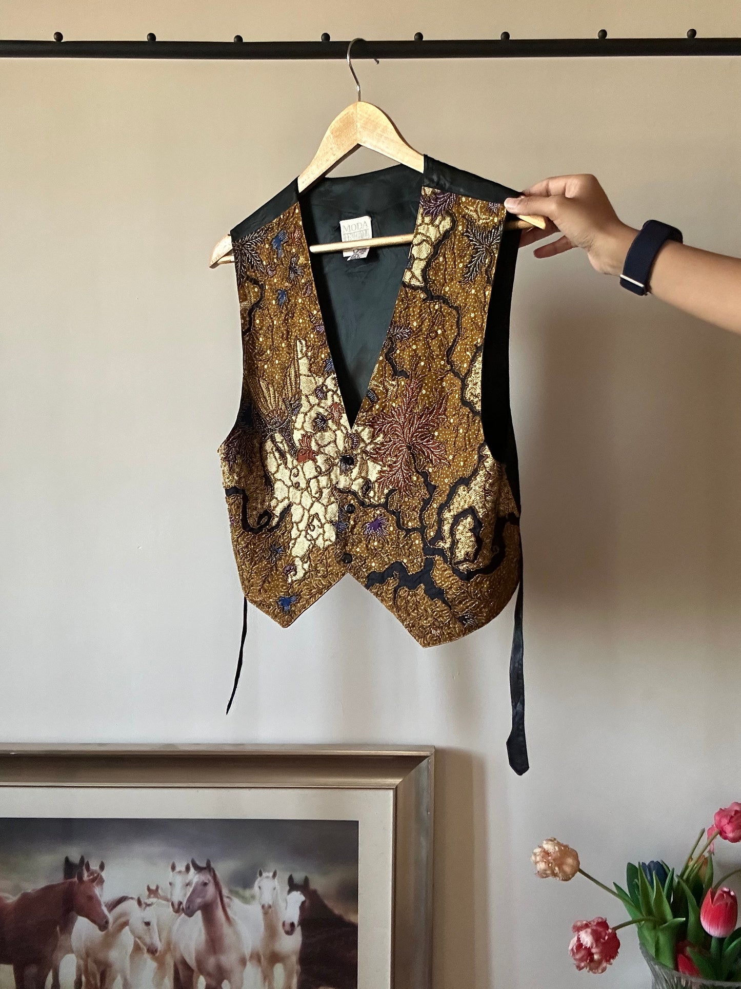Moda Intl Vintage Beaded Vest