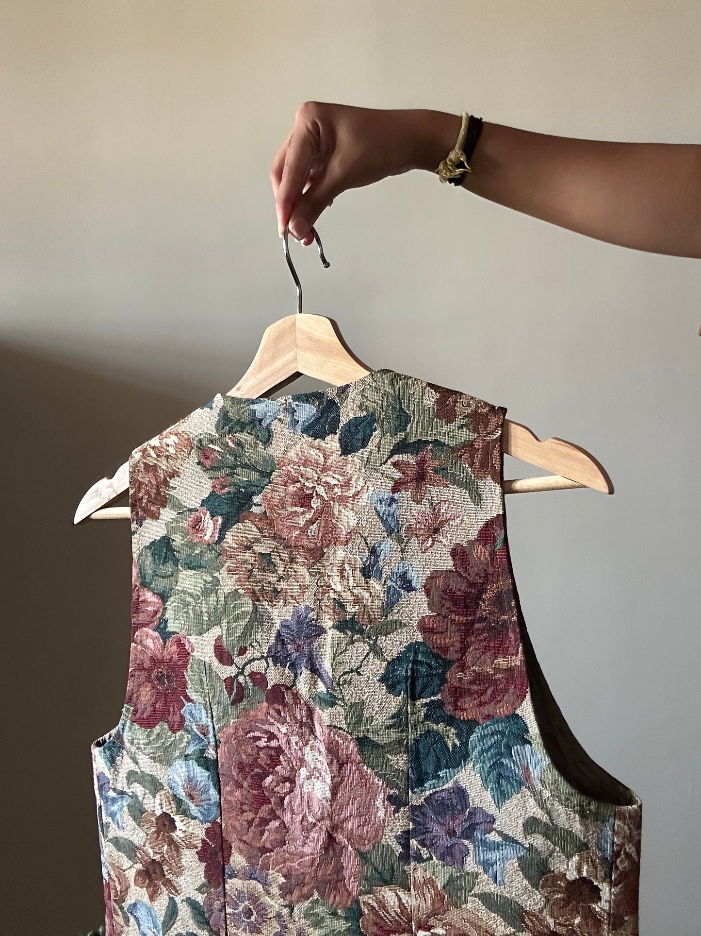Vintage Floral Jacquard Vest