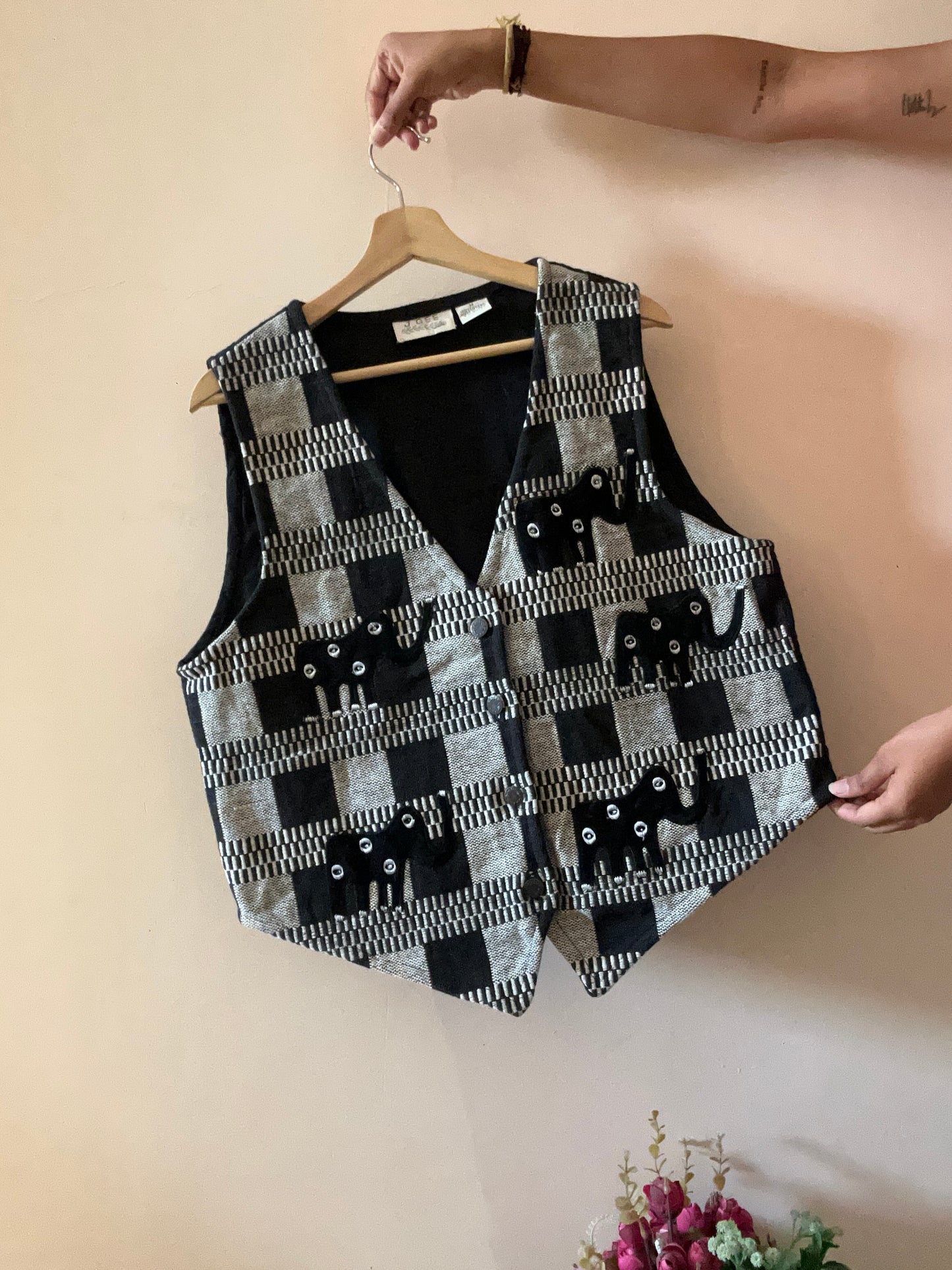 Vintage JGEE All Weaved and Patch Work Vest