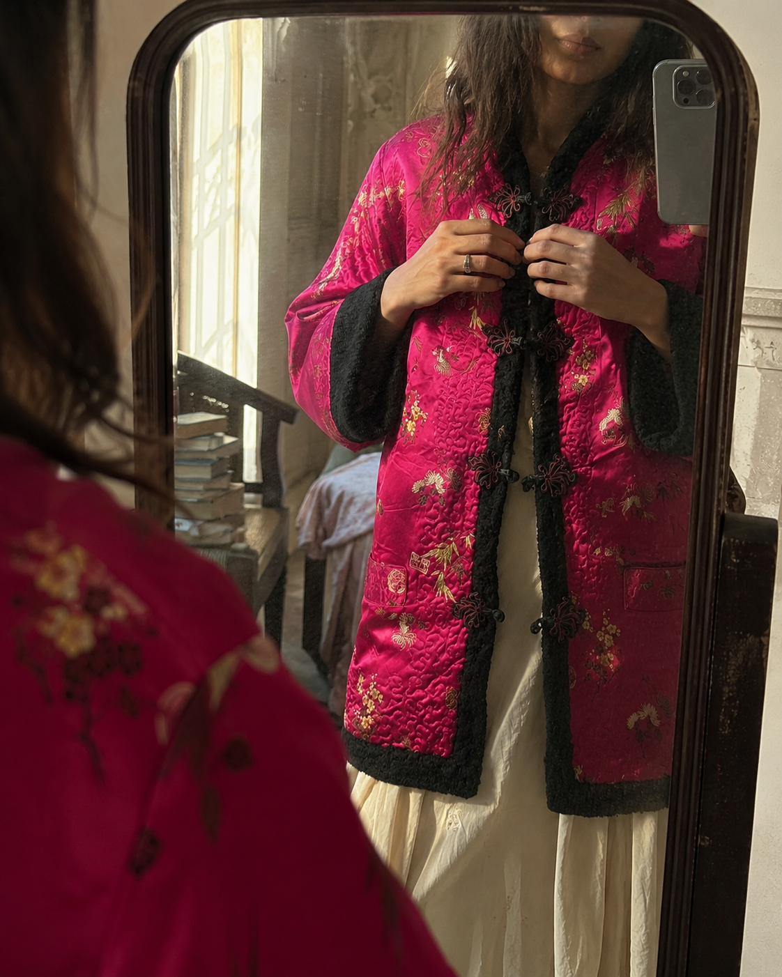 Vintage Fuchsia Tang Jacket