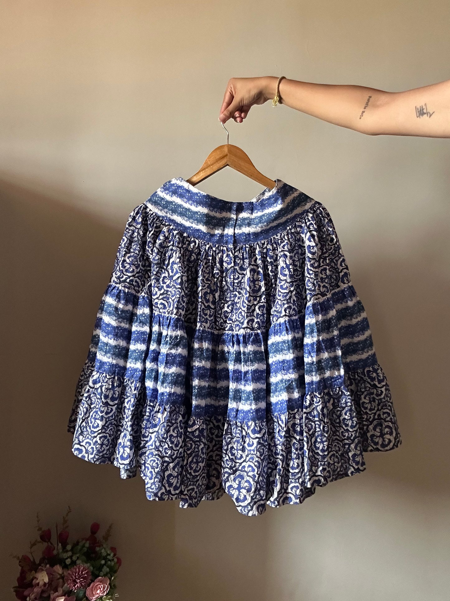 Vintage Face Print Skirt