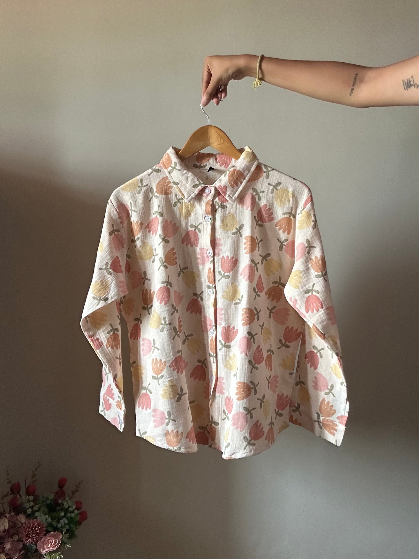 Pinteresty Vintage Floral Print Shirt