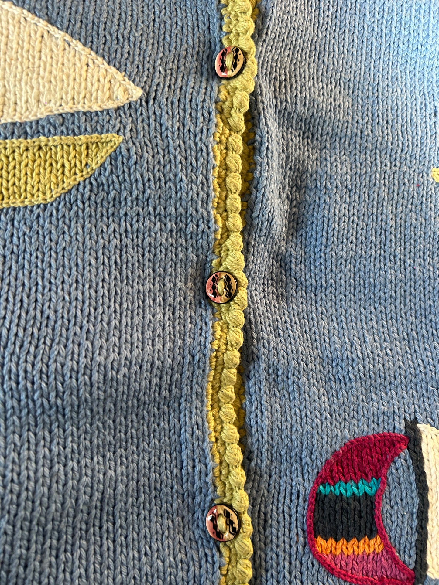 Cotton Salsa Vintage Hand Knit Cardigan