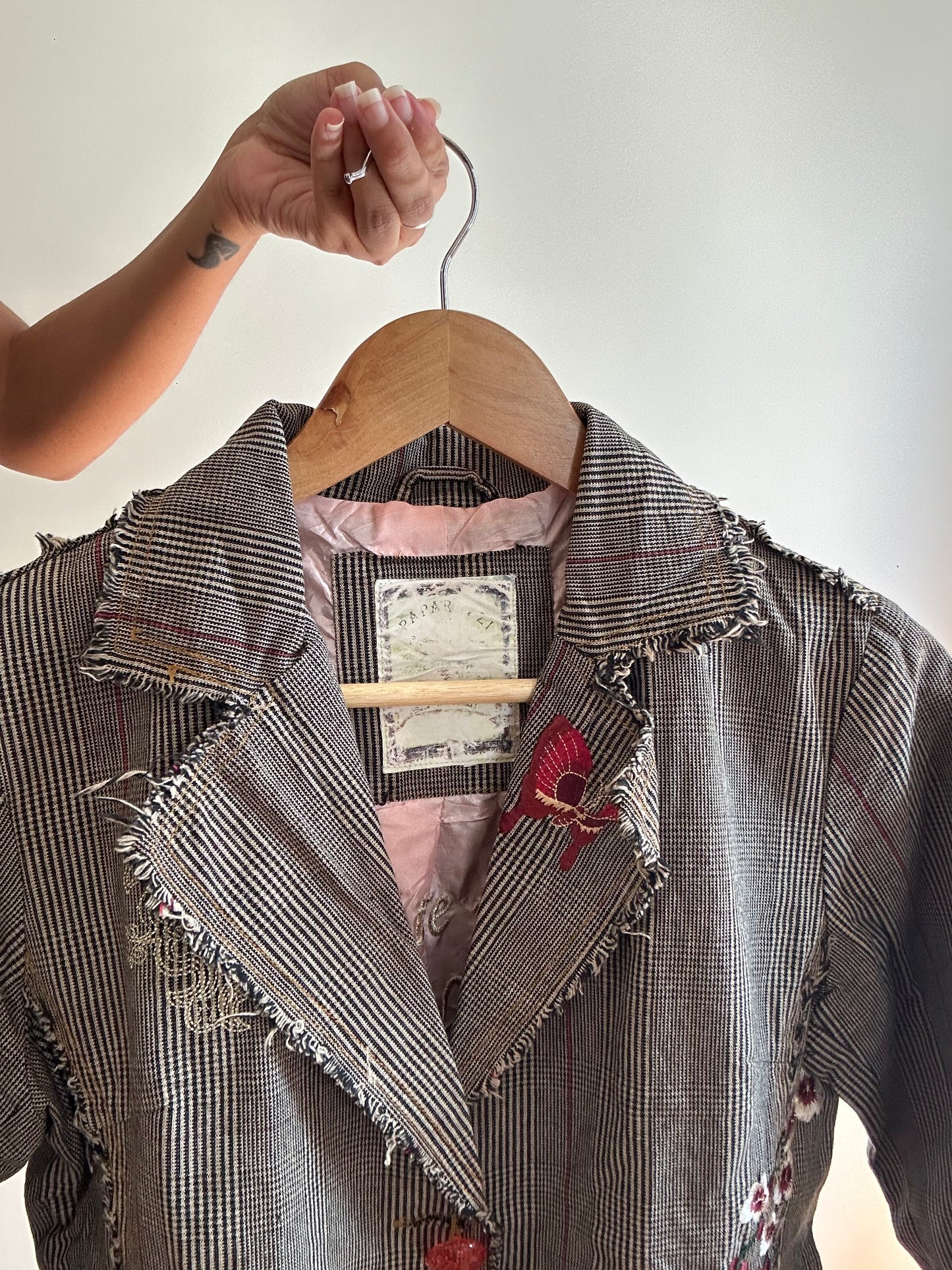 Vintage Patchwork and Embroidery Blazer