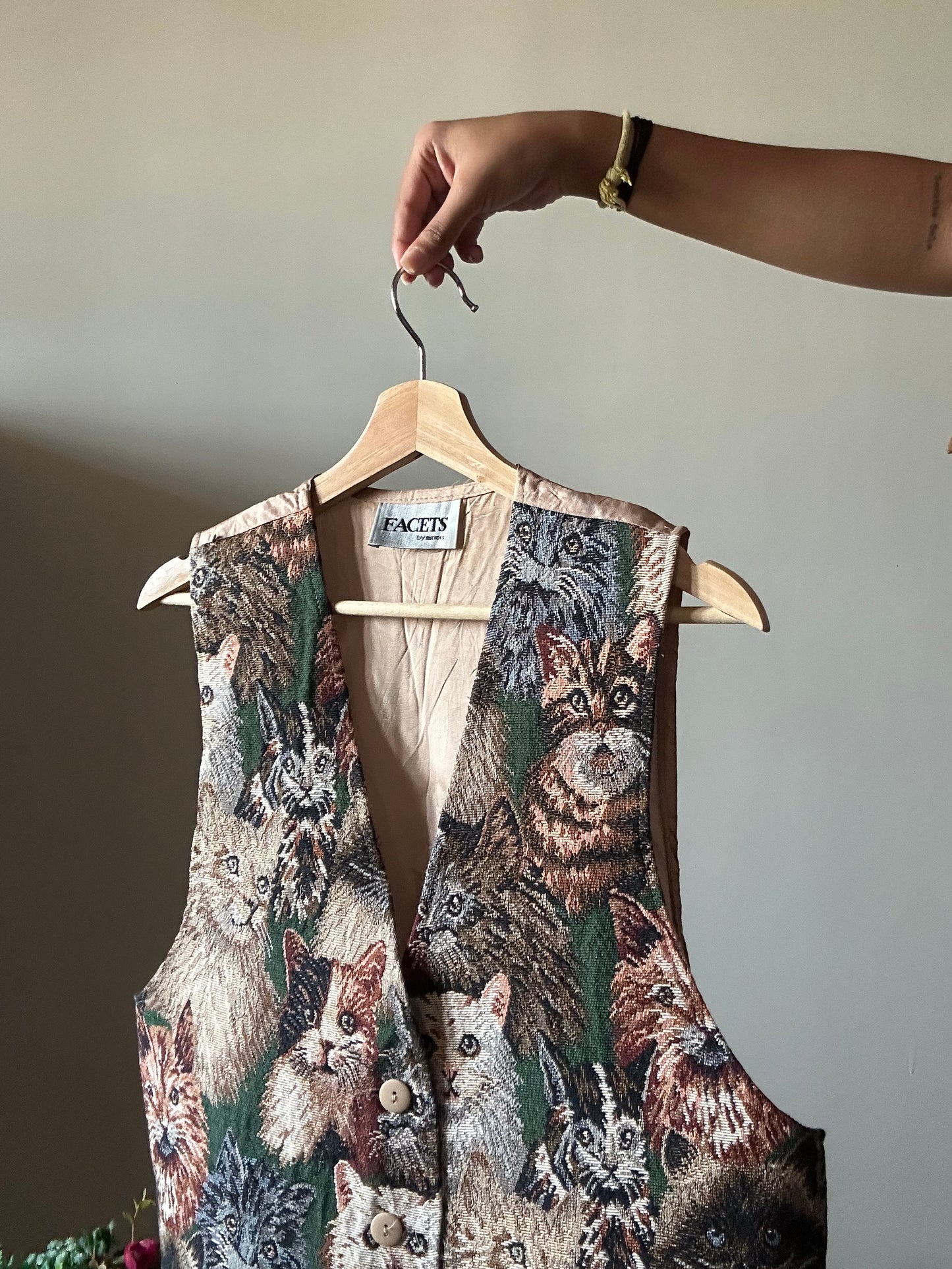 Facets Vintage Cat Vest