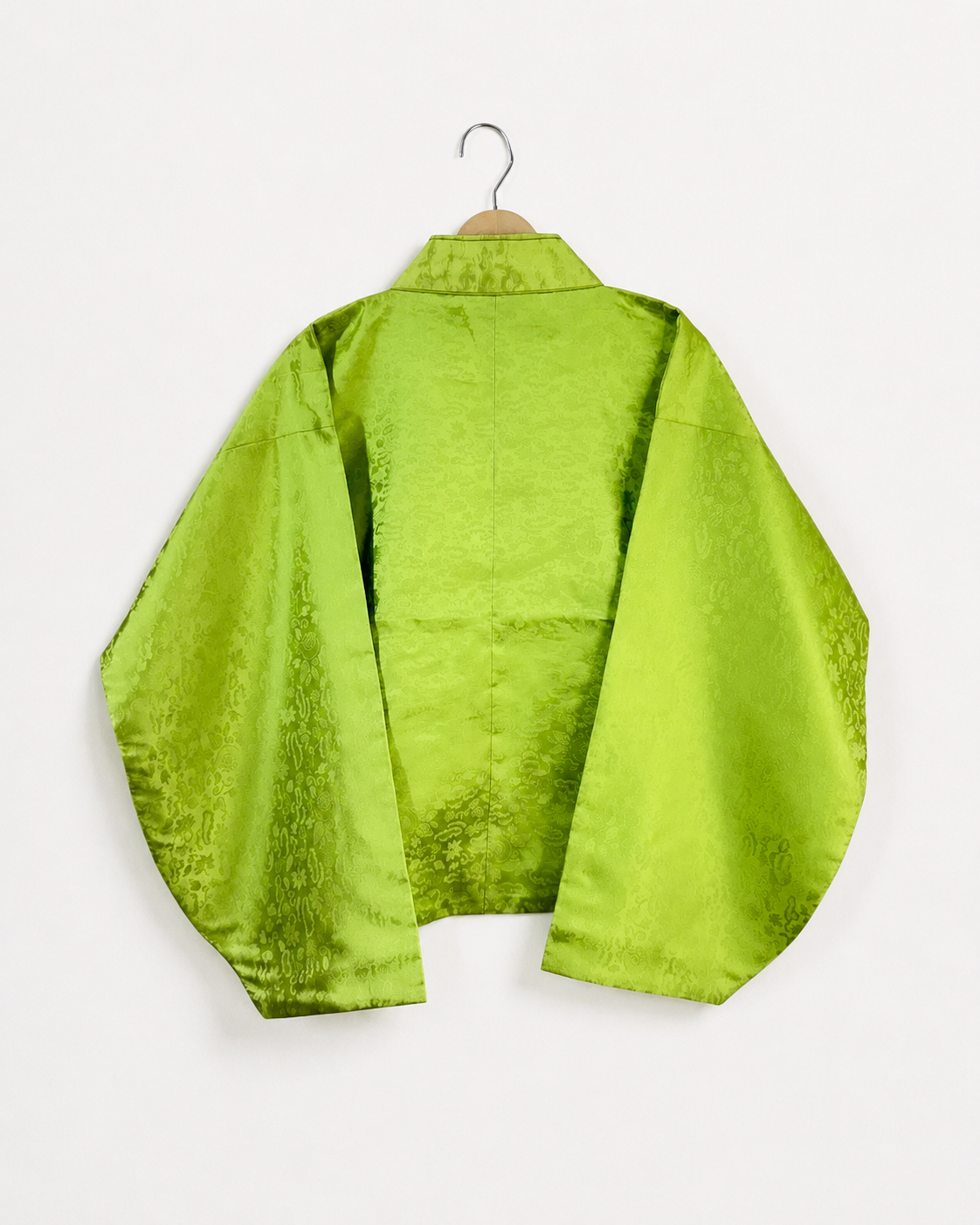 Vintage Lime Green Silk Hanbok Jacket