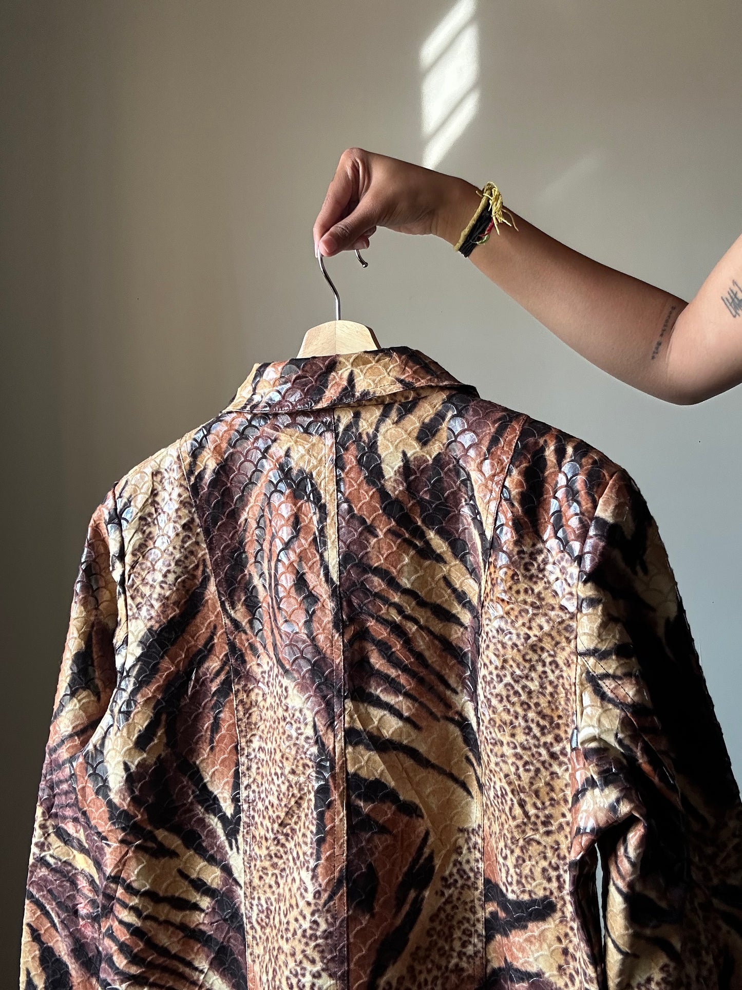 Selene Sports Vintage Cheetah and Tiger Trench