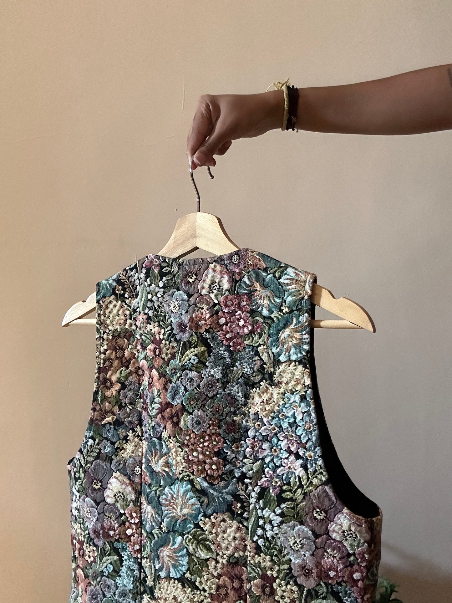 Vintage Floral Jacquard Vest