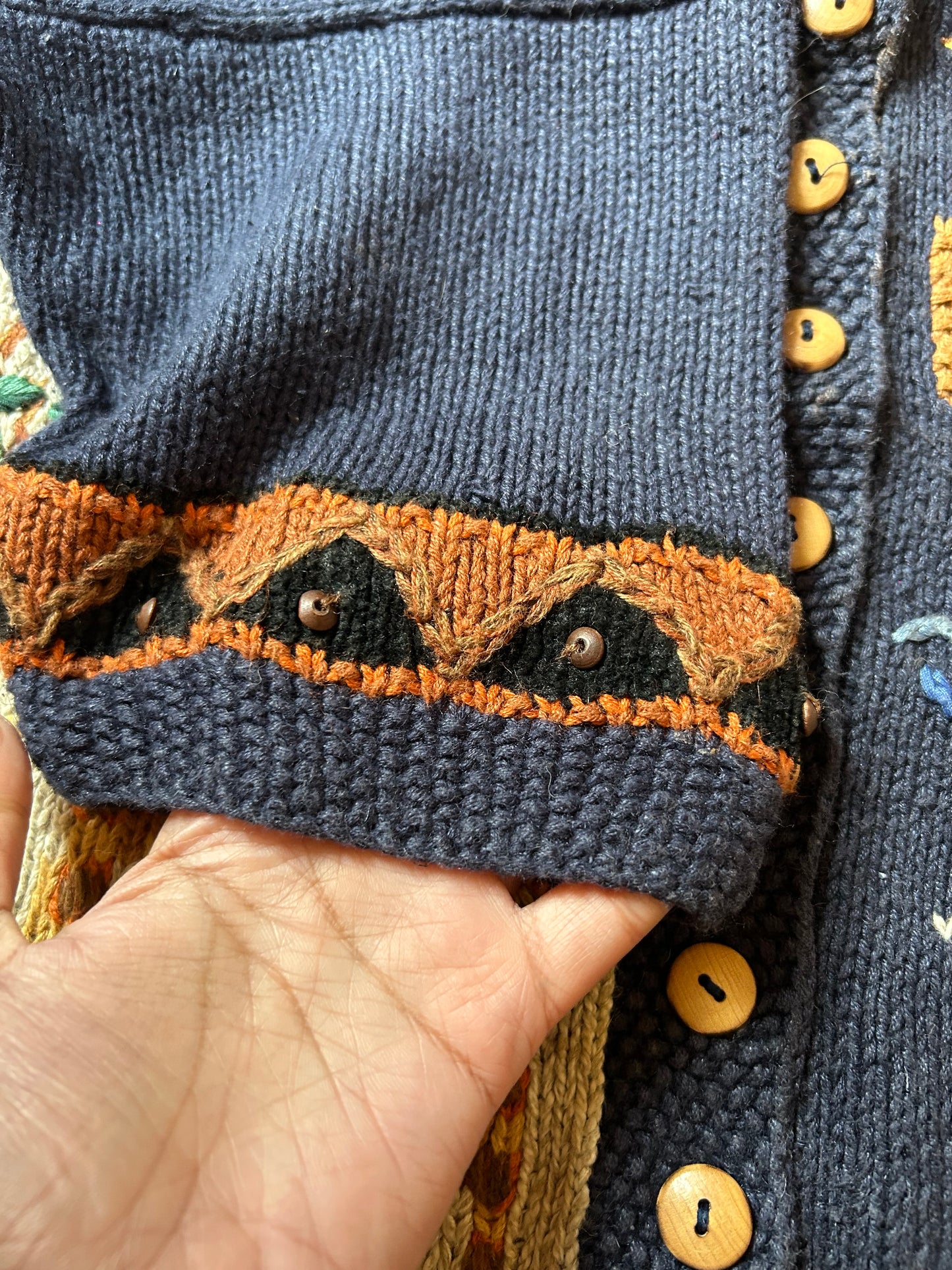 Marisa Christina Vintage All Hand Knit Cardigan