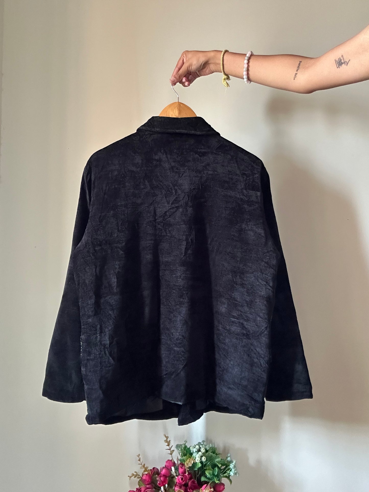 White Stage Vintage Embroidered and Beaded Shaket