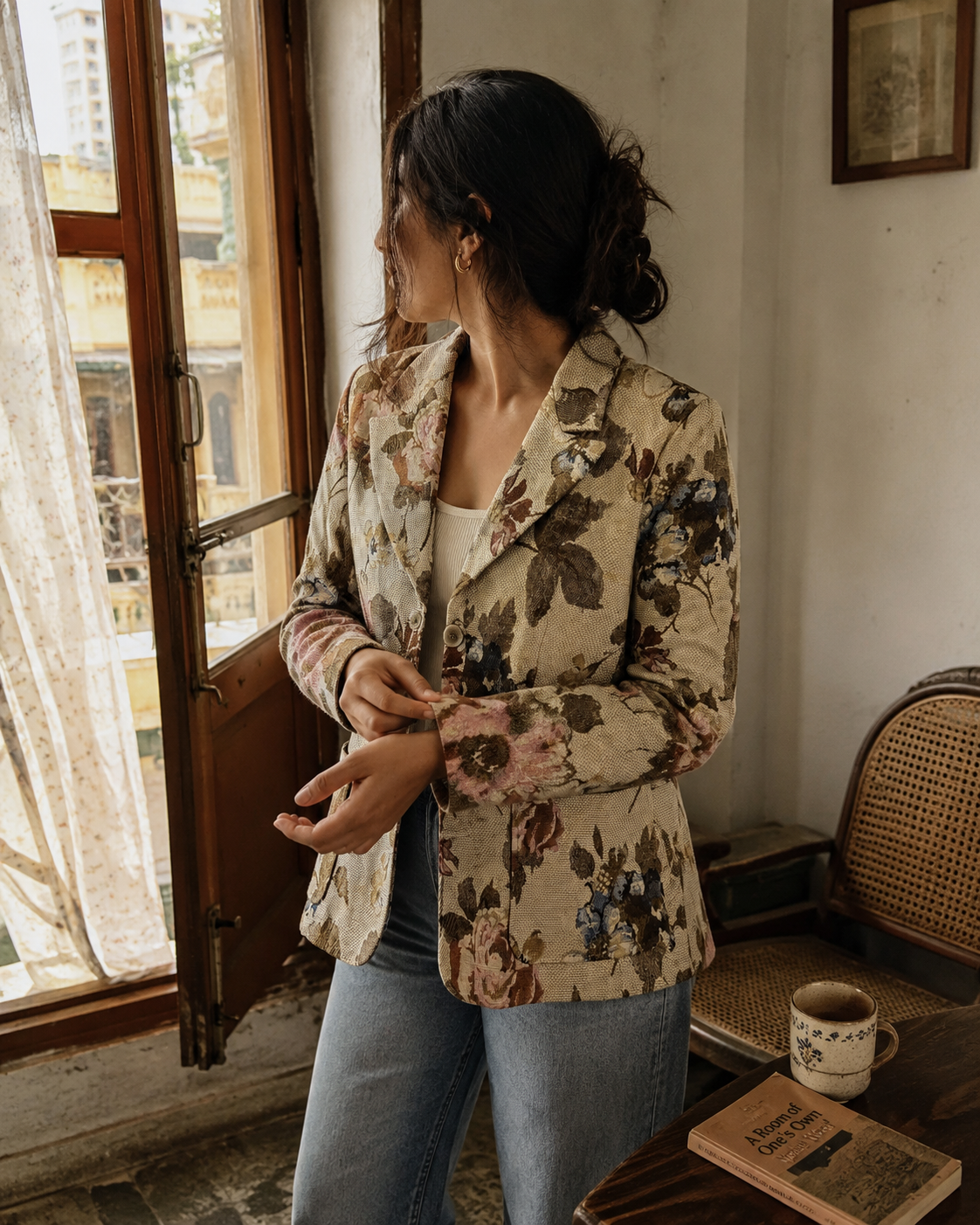 Vintage Rose Tapestry Jacket