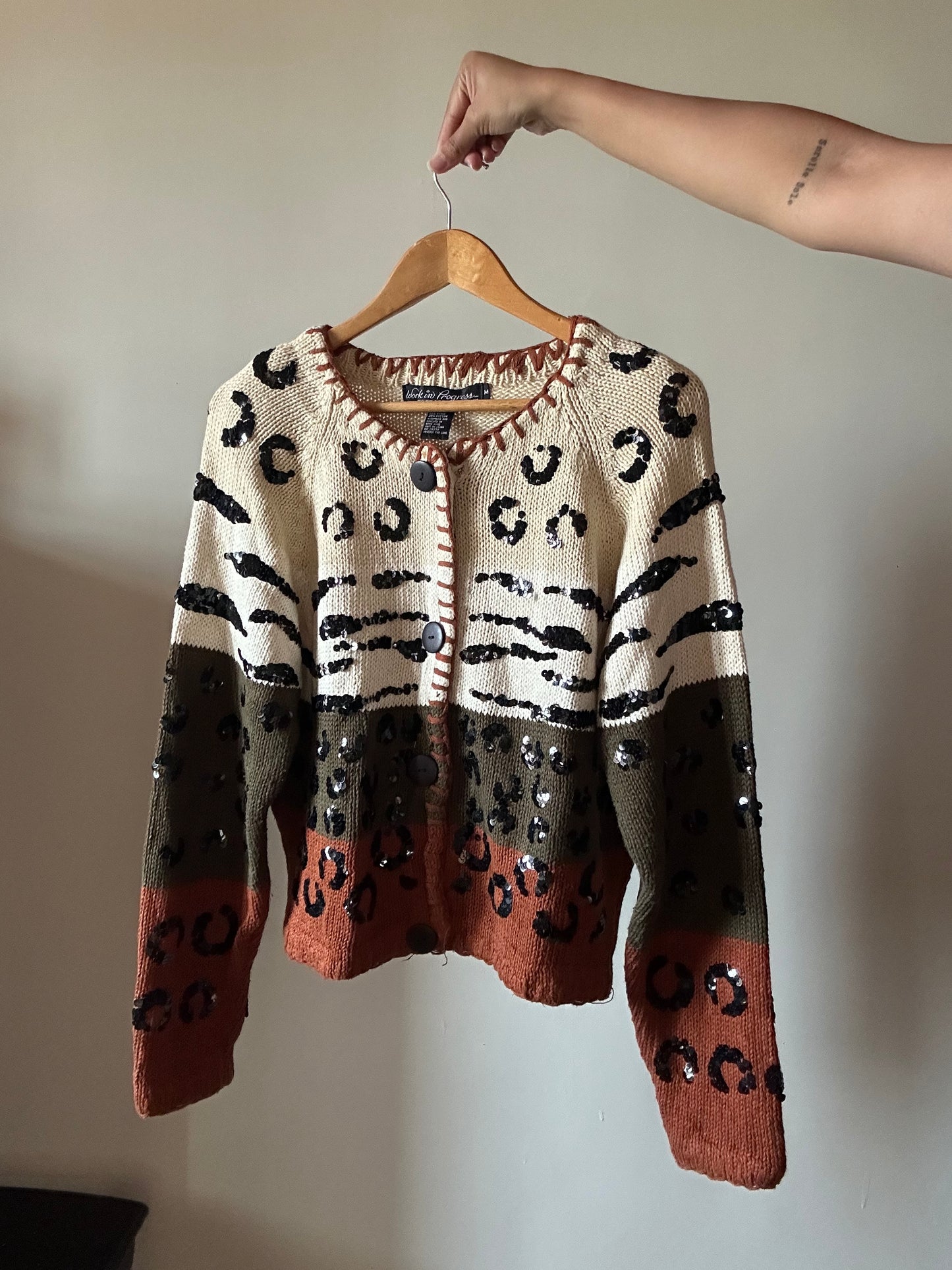 Vintage Work In Progress Knit Cardigan