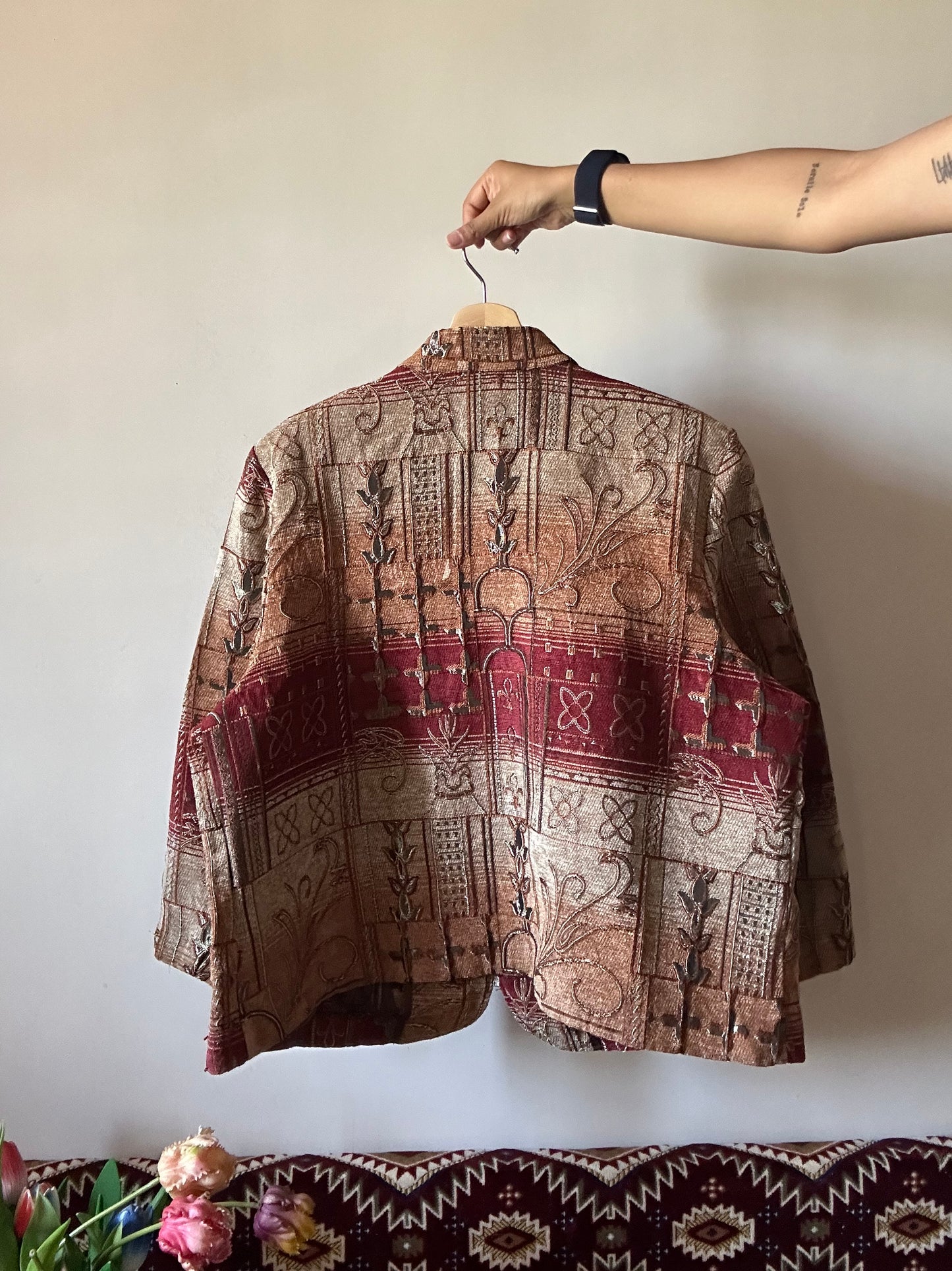 Vintage Dressbarn Woven Front Zipper Jacket