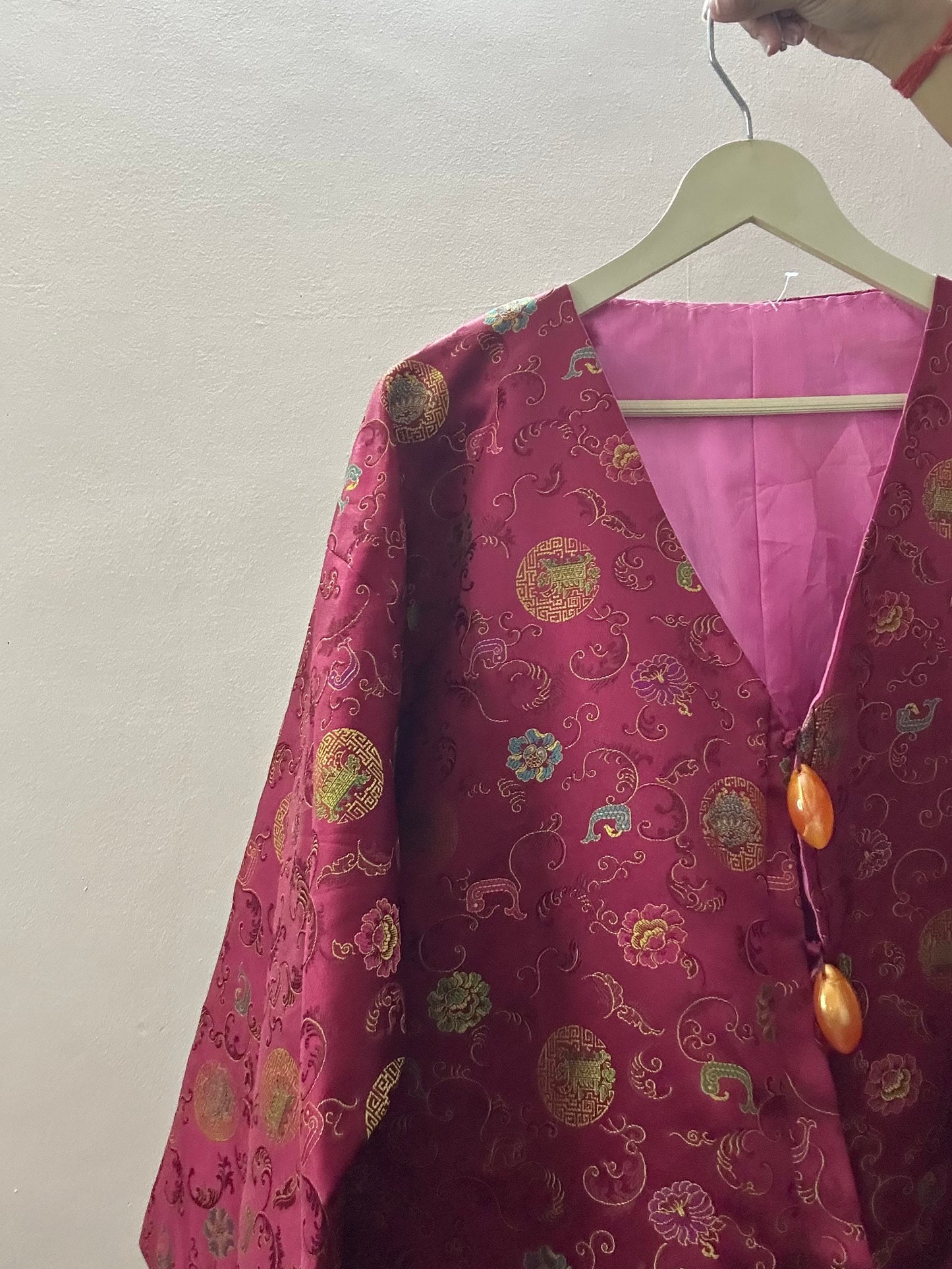 Vintage Vintage Chinese Brocade Shaket