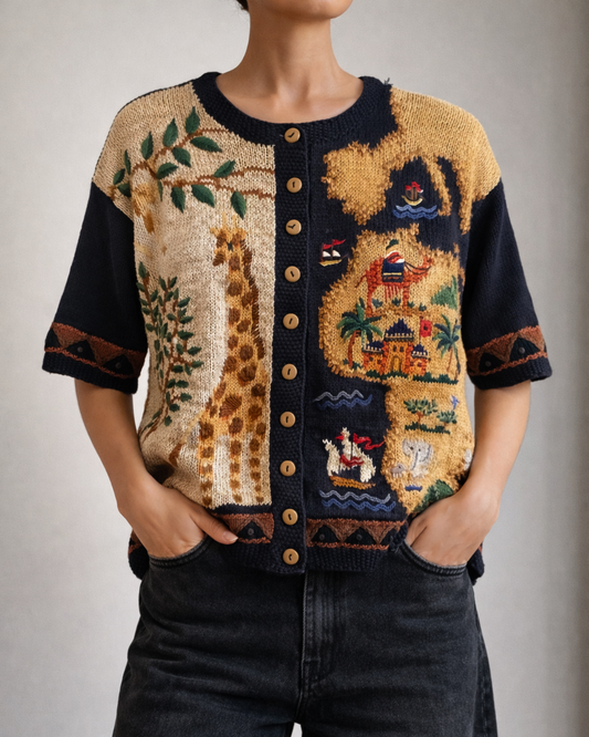 Marisa Christina Vintage All Hand Knit Cardigan