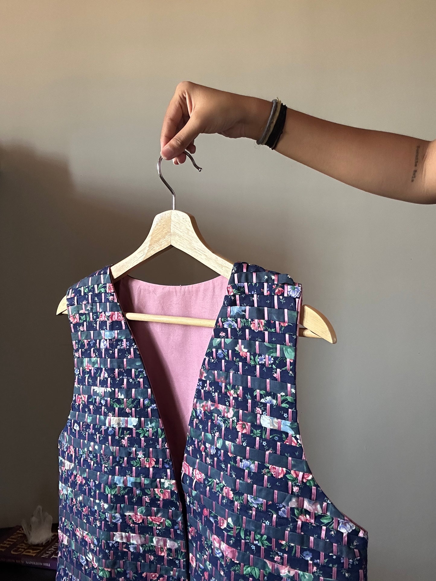 Floral Weaved Vintage Vest