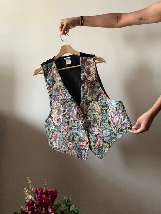 Vintage Jacquard Vest By Backroad Blues