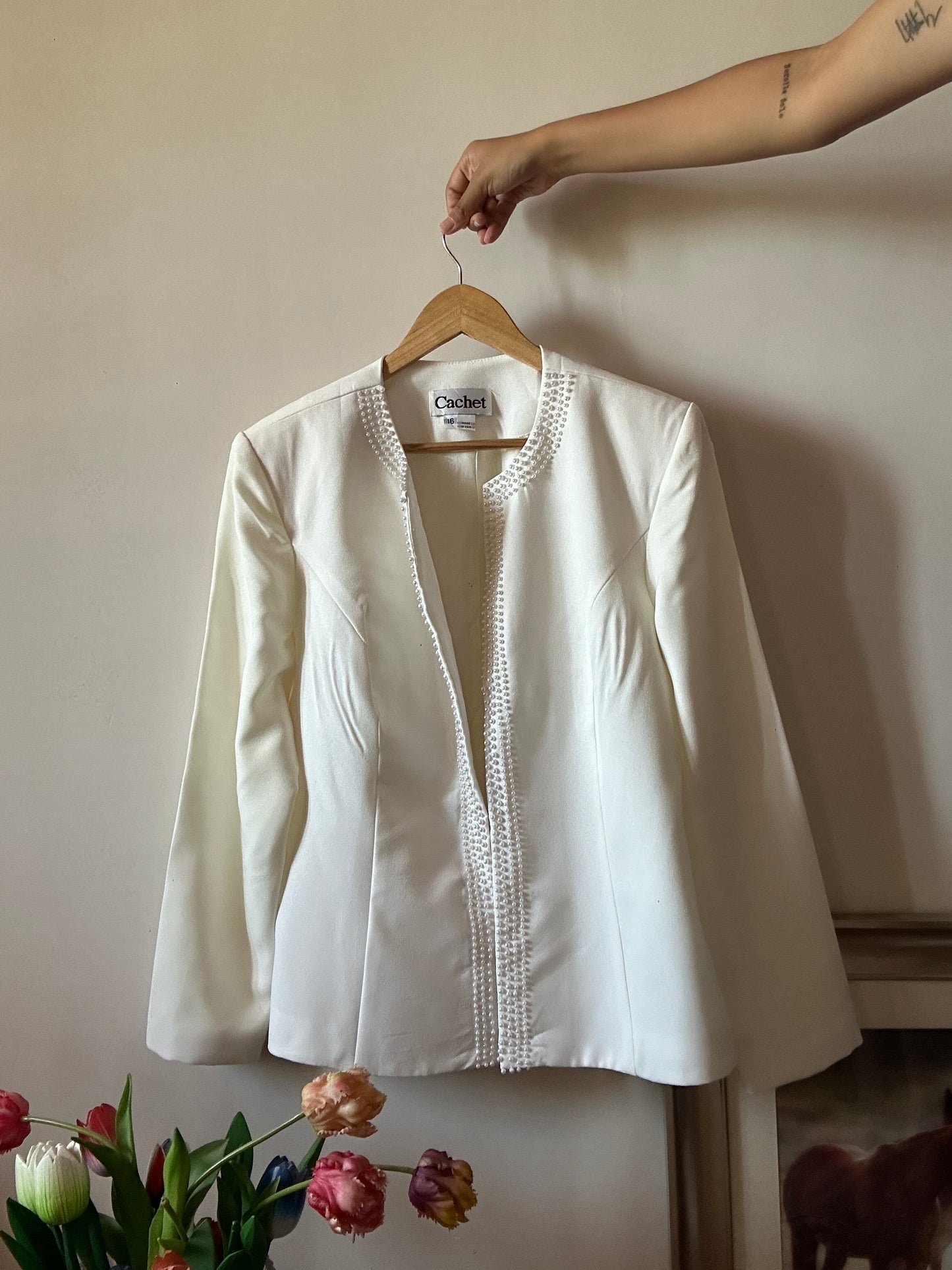 Cachet Vintage Beaded Blazer