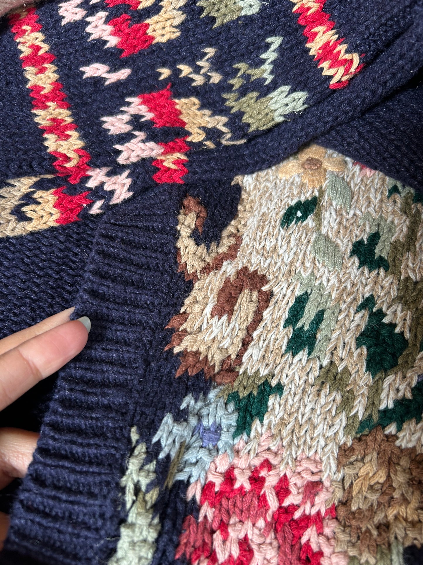 Vintage Van Heusen Knit Cardigan With Embroidery