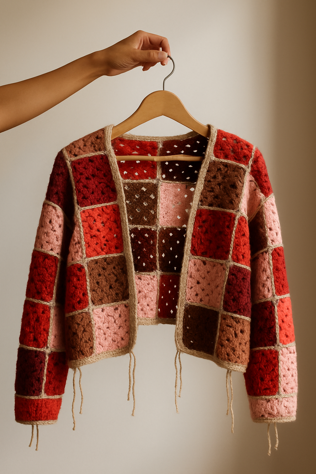 Crochet Vintage Cropped Cardigan