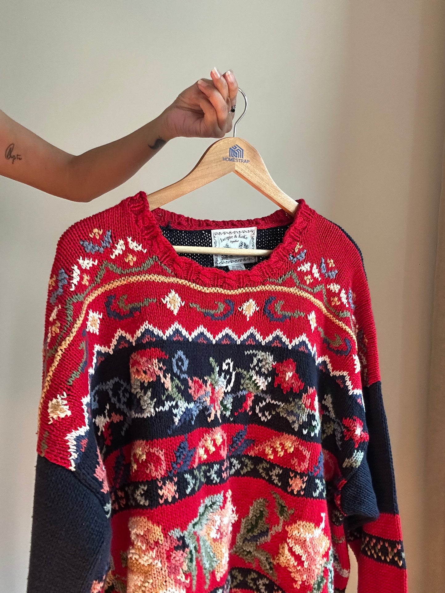 Jacque & Koko Together Vintage Hand Embroidered Pullover