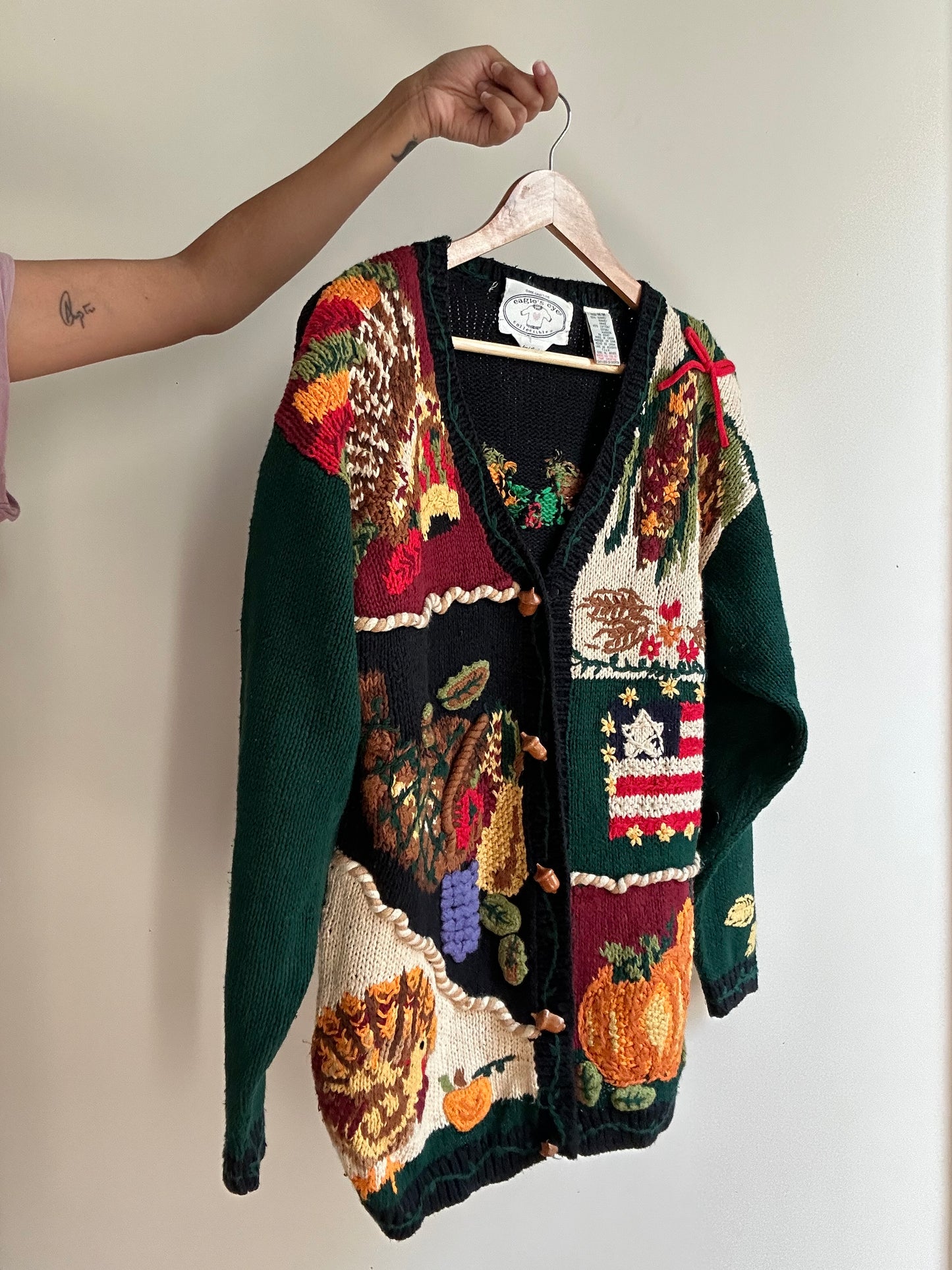 Eagle’s Eye Vintage Hand Knit Cardigan