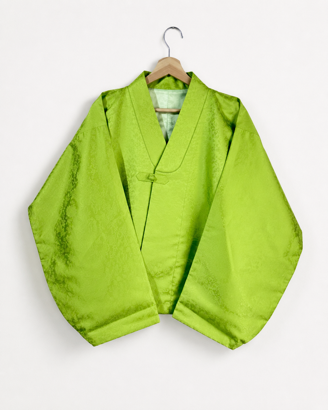 Vintage Lime Green Silk Hanbok Jacket