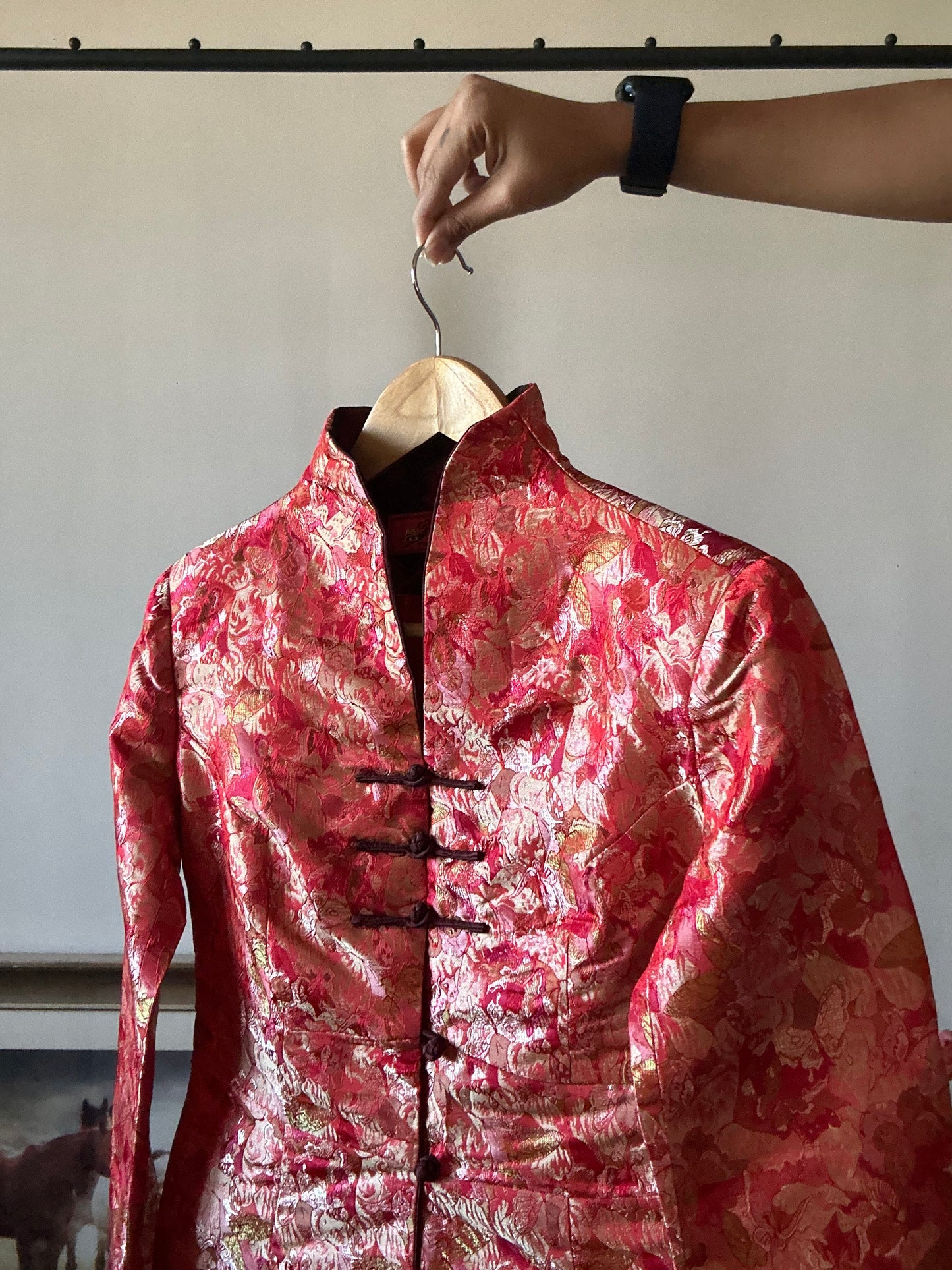 Vintage Chinese Butterfly Floral Embroidered Shirt