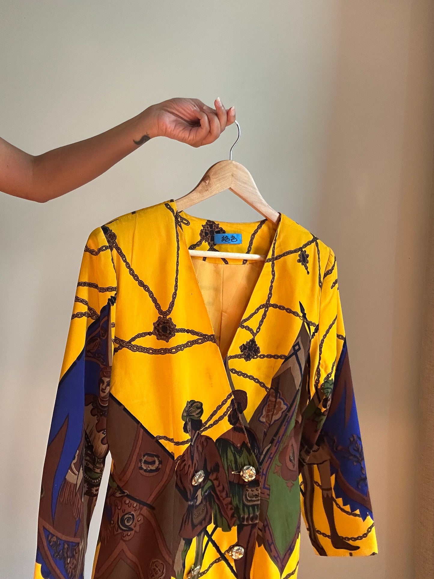 Vintage All Printed Blazer