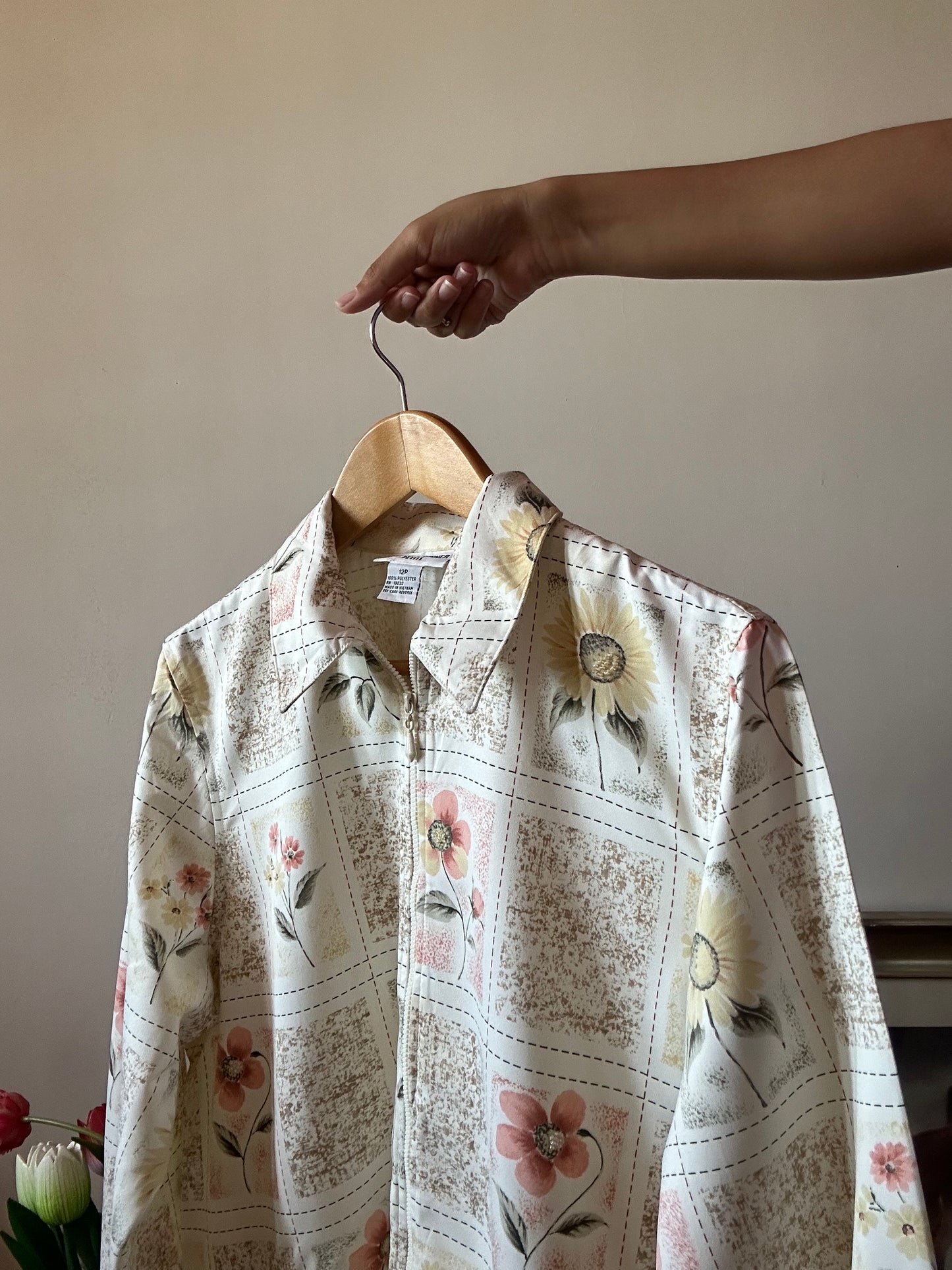 Alfred Dunner Vintage Zipper Opening Shirt