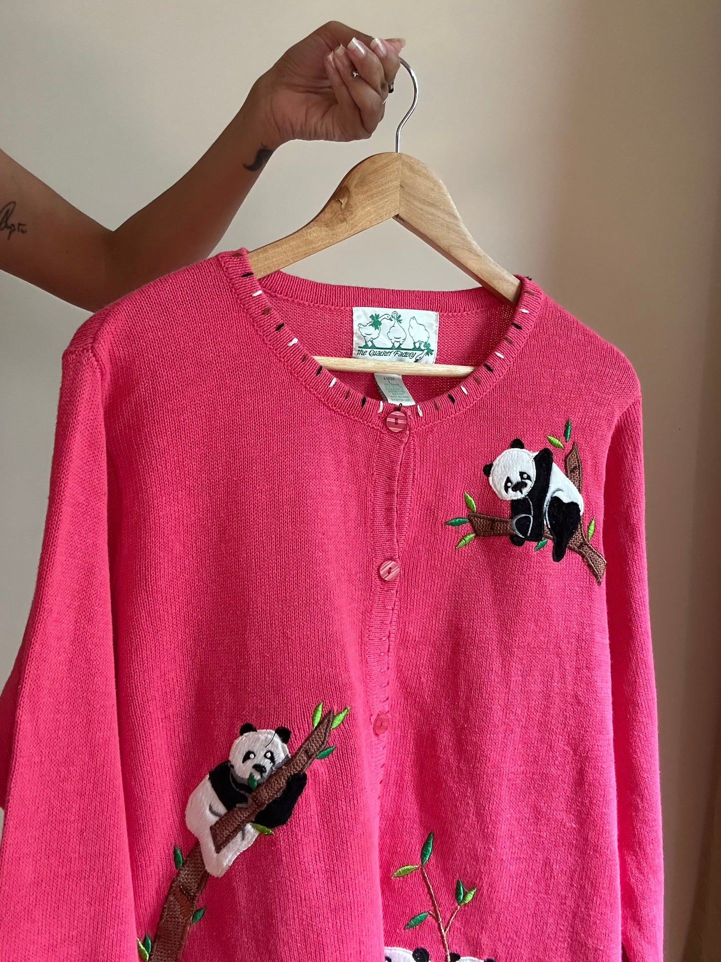 The Quacker Factory Vintage Panda Cardigan