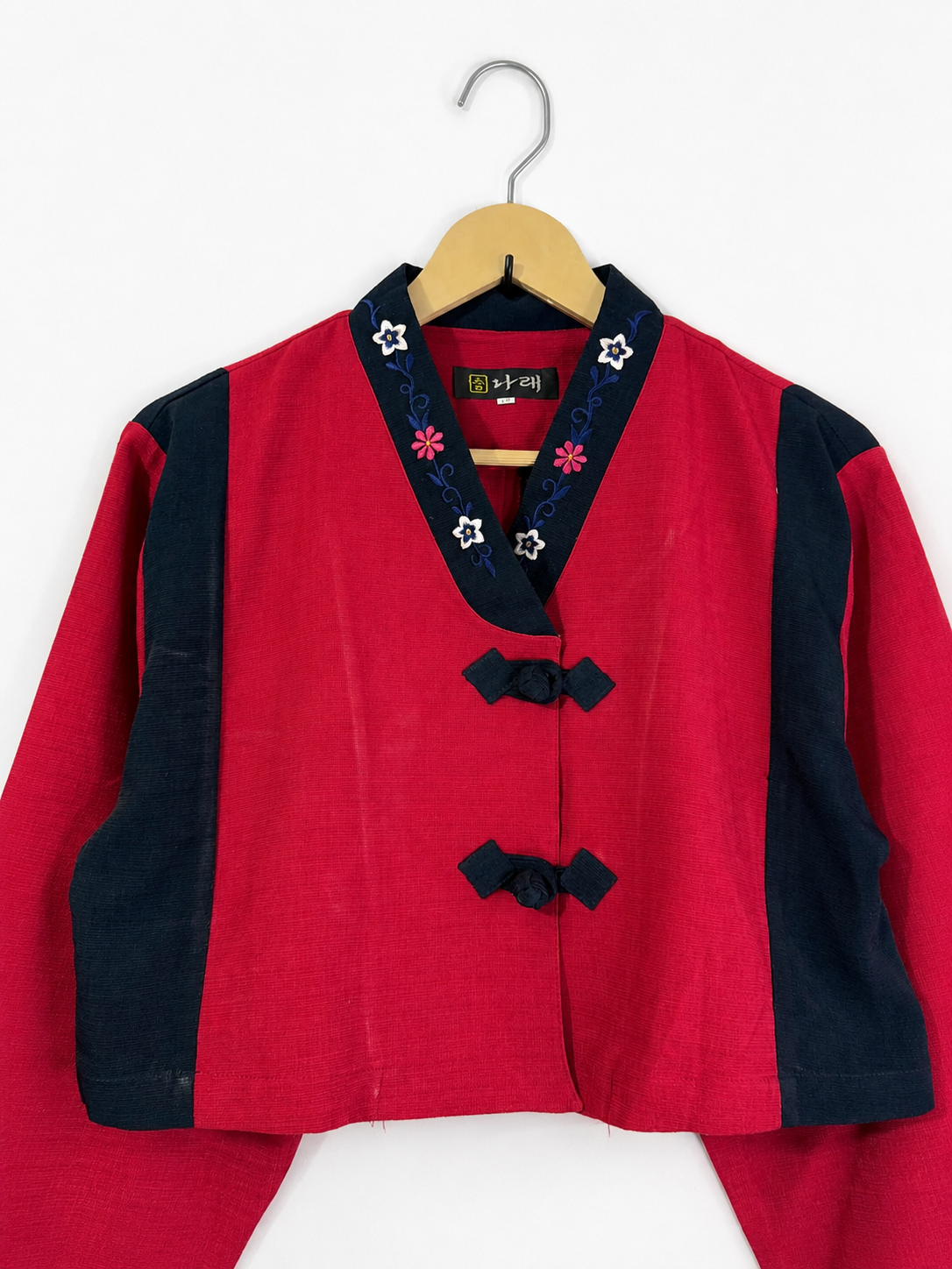 Vintage Embroidered Korean Cropped Jacket
