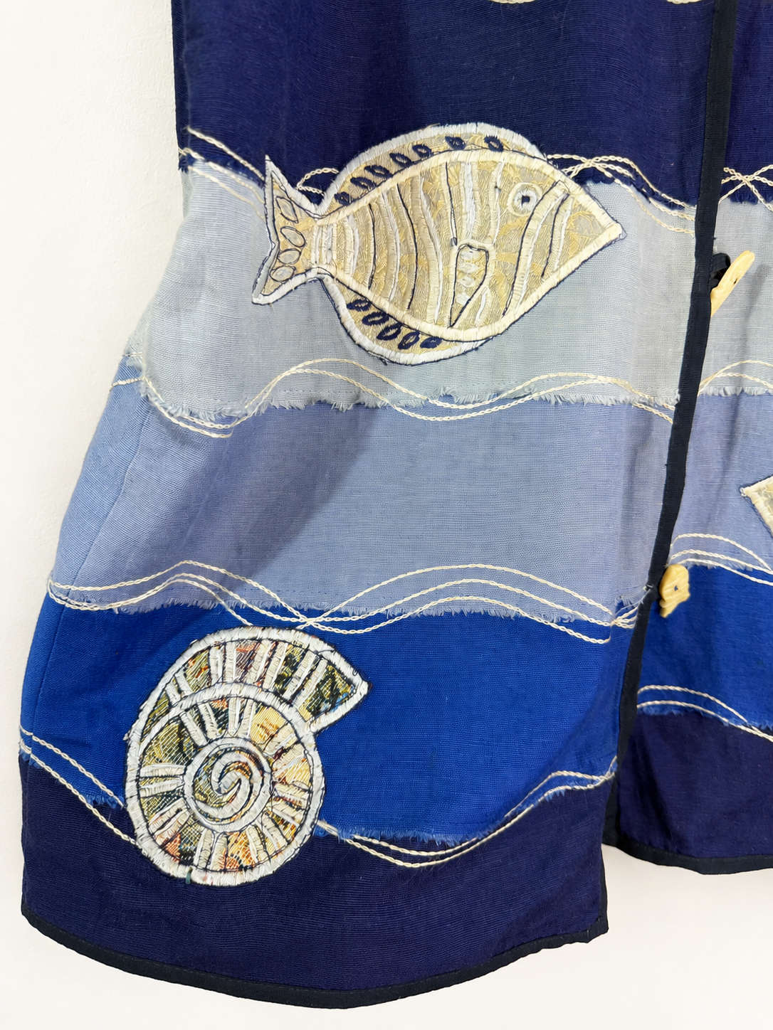 Vintage Alex Kin Sea Story Embroidered Patchwork Jacket