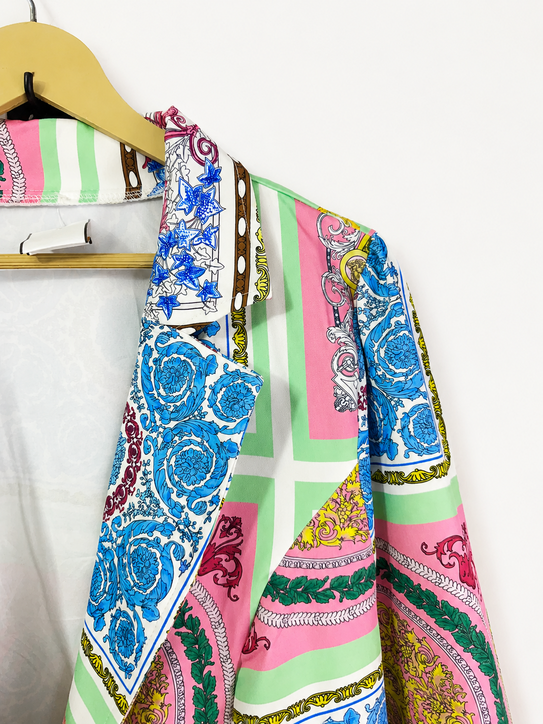 Vintage Riviera Scarf Print Blazer