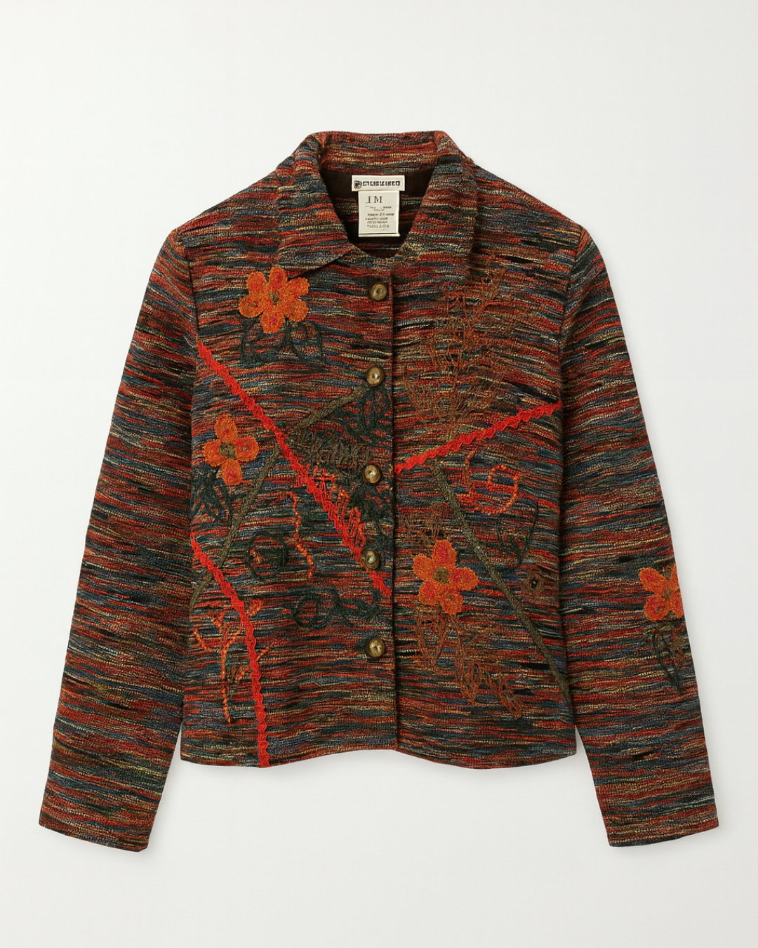 Coldwater Creek Vintage Weave and Embroidered Shaket