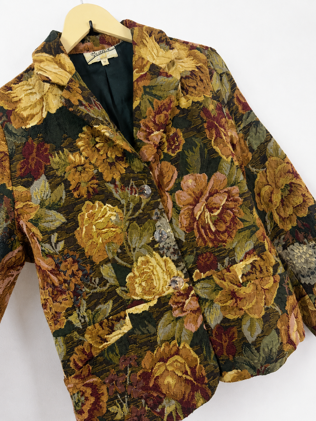 Vintage Rose Manor Tapestry Blazer