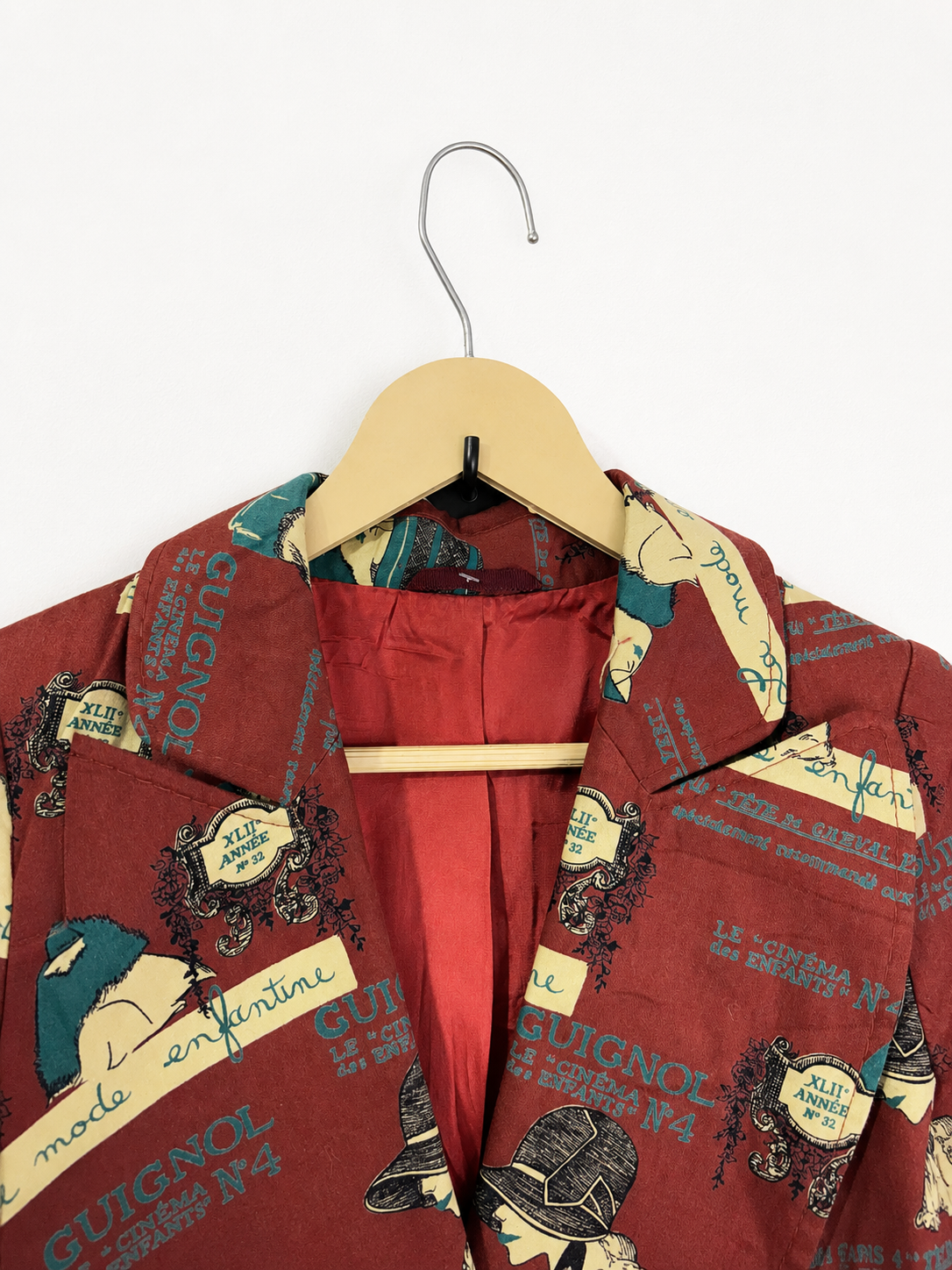 Vintage French Graphic Blazer