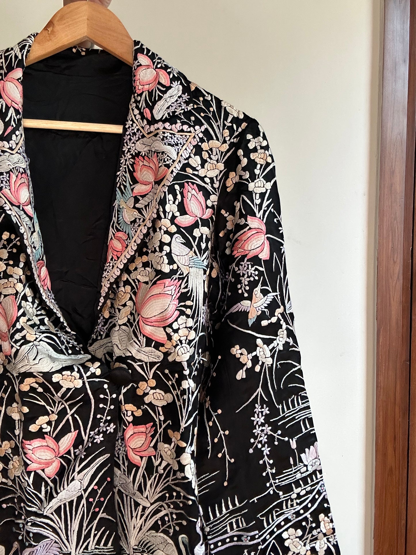 Vintage All Silk and Embroidered Shaket