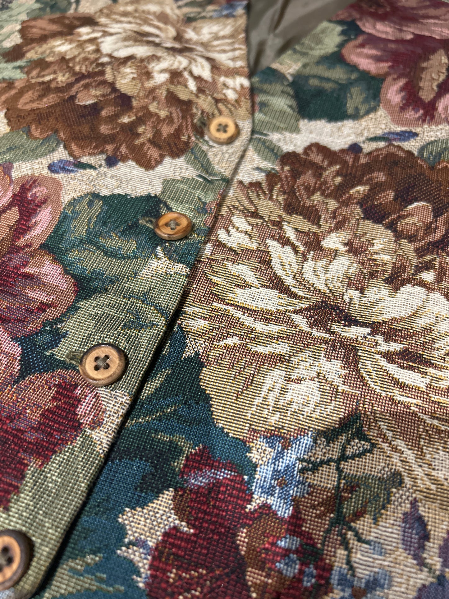 Vintage Floral Jacquard Vest