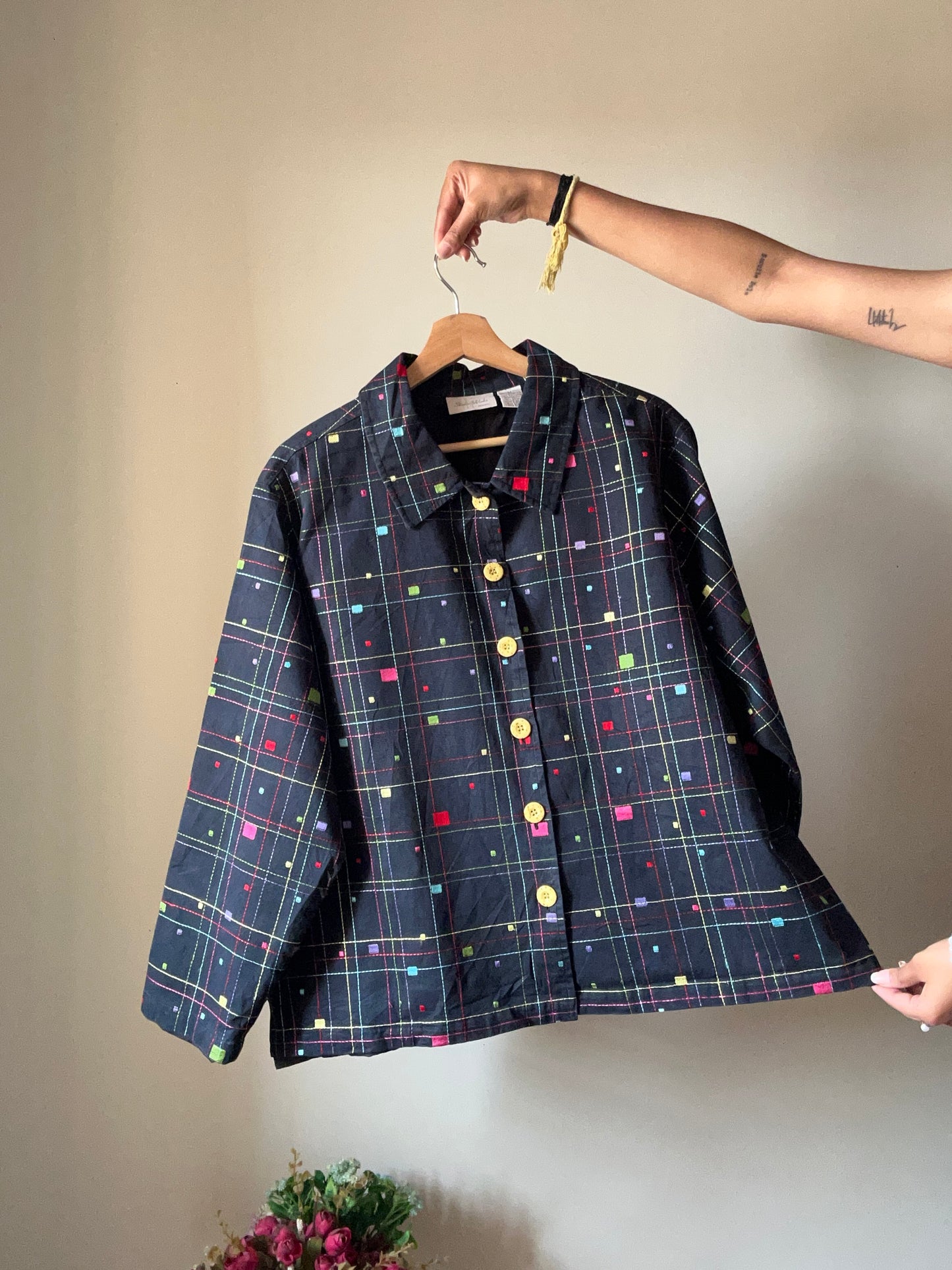 Studio Works Vintage All Embroidered Abstract Shaket