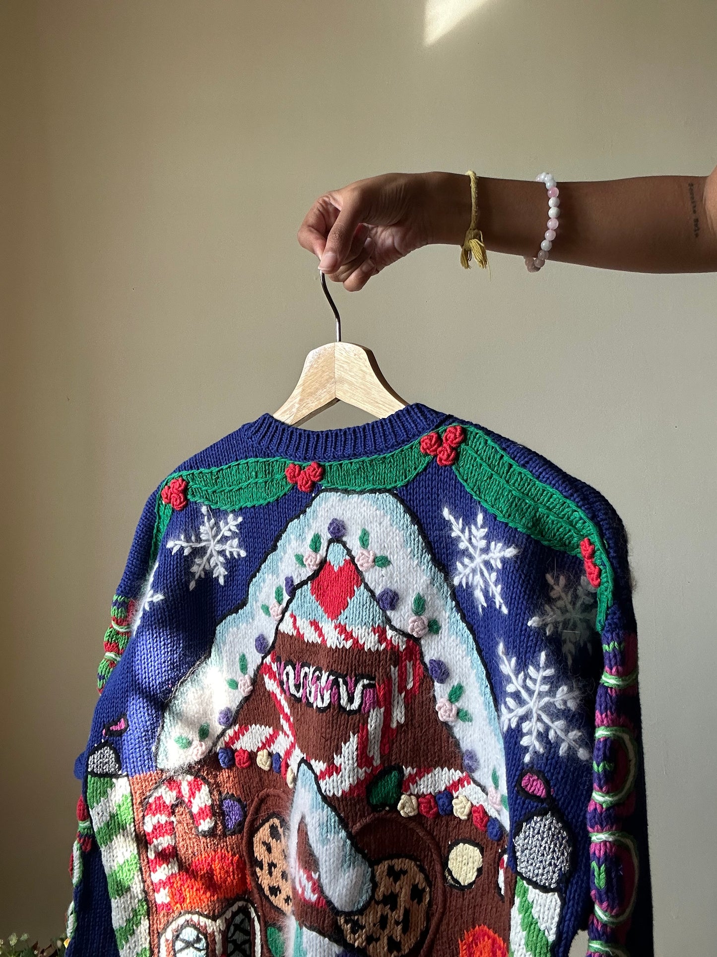 Vintage Just Better Sweater All Embroidered Merry Christmas Sweater