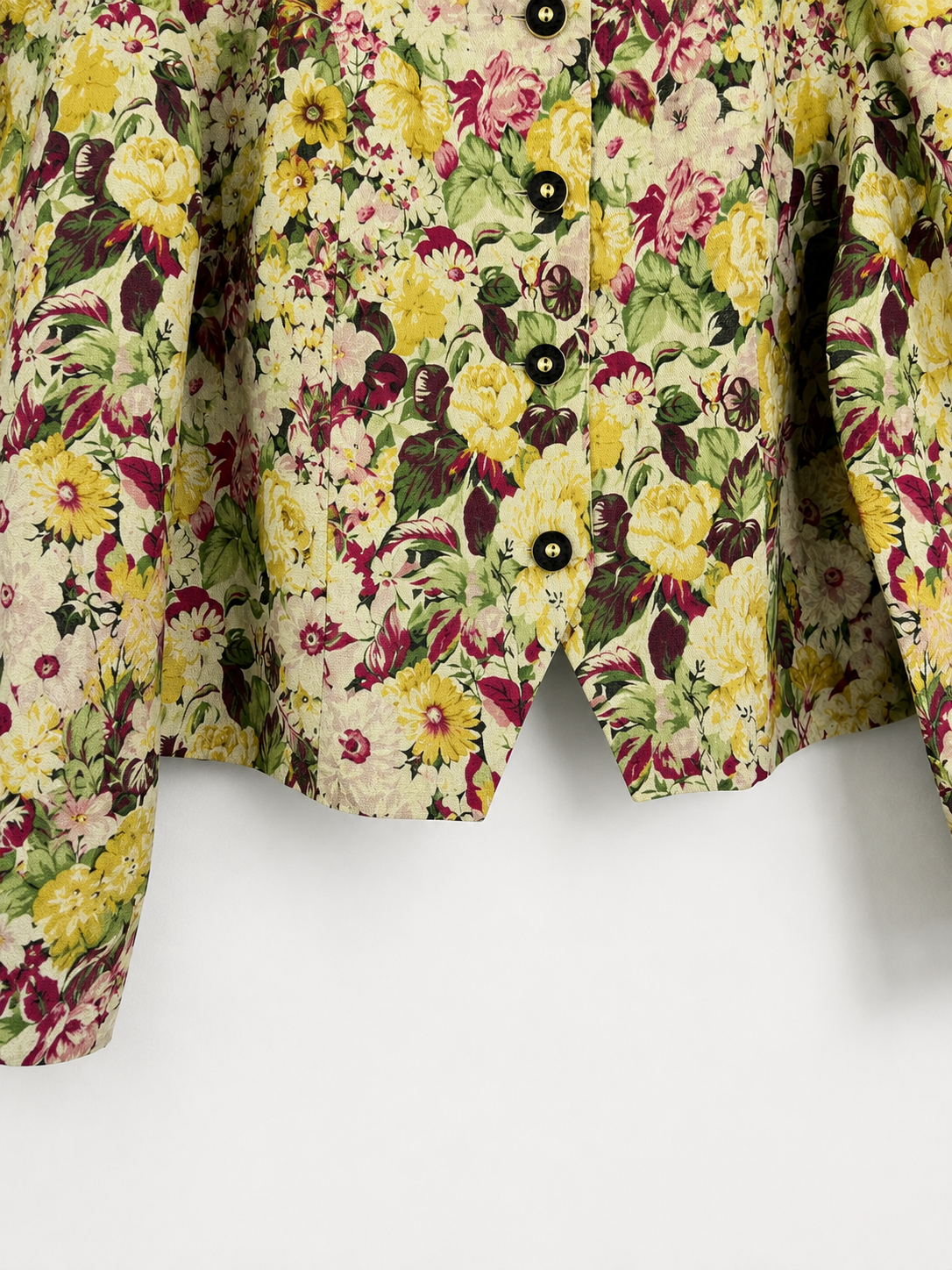 Vintage Floral Tapestry Cropped Jacket
