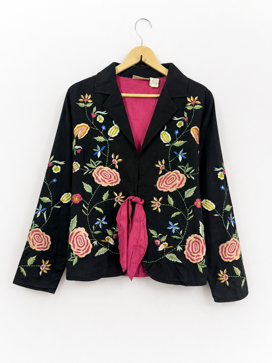 Vintage Midnight Bloom Embroidered Jacket